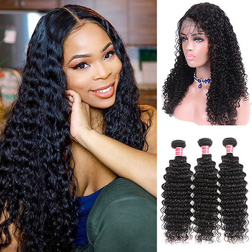deep-wave lace wig