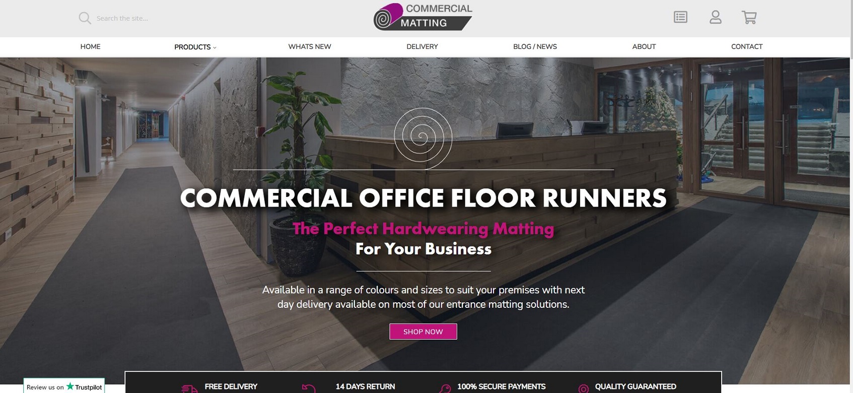 Commercial Matting website