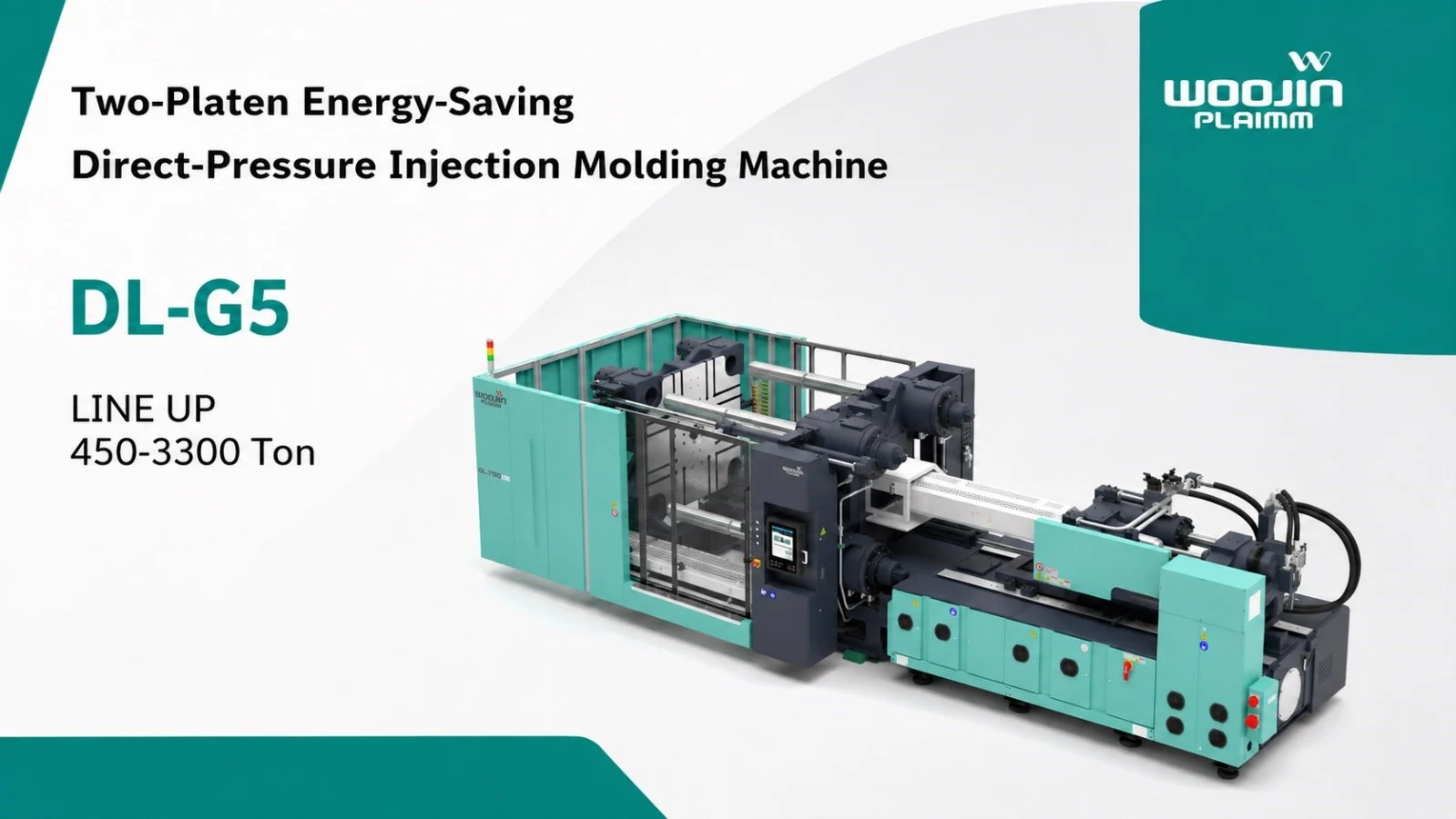 Two-Platen Injection Molding Machine for High-Capacity Plastic Production | WOOJINPLAIMM